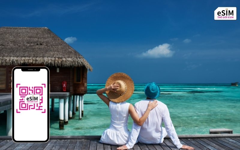 eSIM Maldives phù hợp cho du khách nghỉ dưỡng, tự túc, trăng mật và làm việc từ xa.